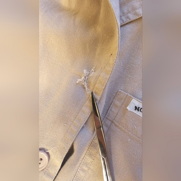 Collared Jumpsuit with Button-Up Front and Elasticized Waist - Vintage Nok Nok  - Picture 14 of 14